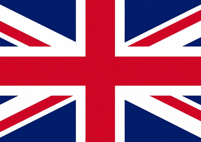 The national flag of the United Kingdom, featuring the red, white, and blue Union Jack design.