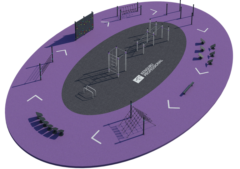 Parcours sportif et ludique pour enfants Kenguru Pro