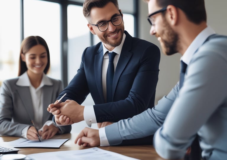 A dockside scene featuring a ship named CANONBAR moored alongside a quay. Workers are engaged in unloading large bundles from the ship onto trucks waiting on the dock. The trucks have visible company logos, and several workers are moving about or supervising the operations.