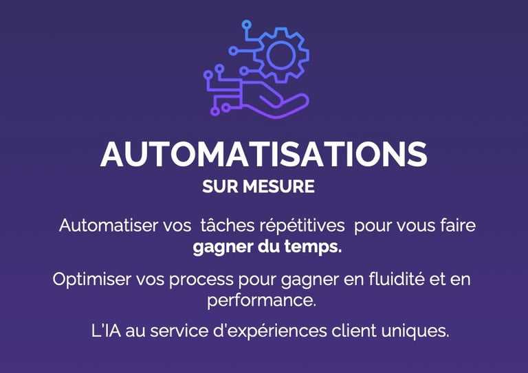 Automatisations sur mesure | Optimiser vos process pour gagner en fluidité et en expérience 