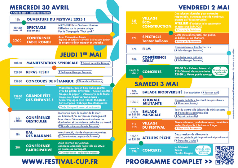Image du programme du festival CUP25