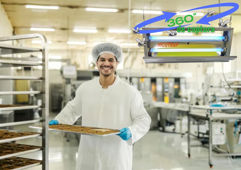 insectocapturador de moscas para la industria alimentaria