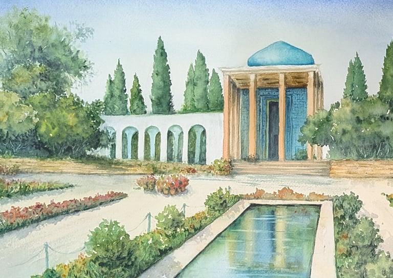cyan myna art studio watercolor