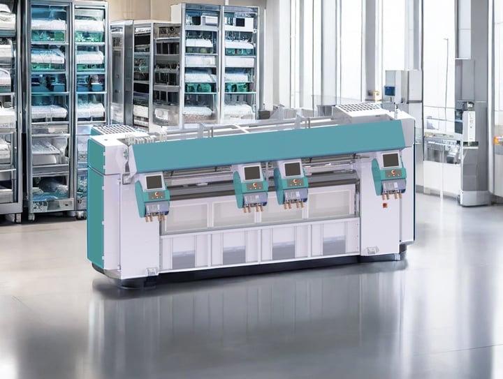 Introduttore automatico per lavanderie industriali a 3 o 4 stazioni – Alimentazione precisa