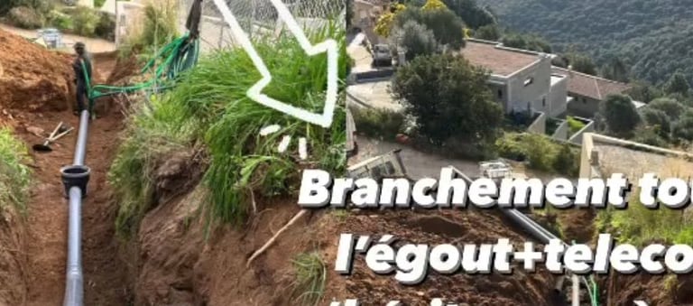 Raccordement et tout à l'égout à alata