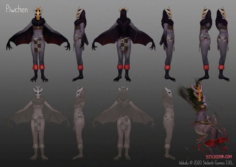 Enemy Concept Art Character Sheet for indie videogames