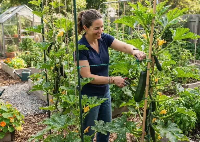 growing zucchini vertically