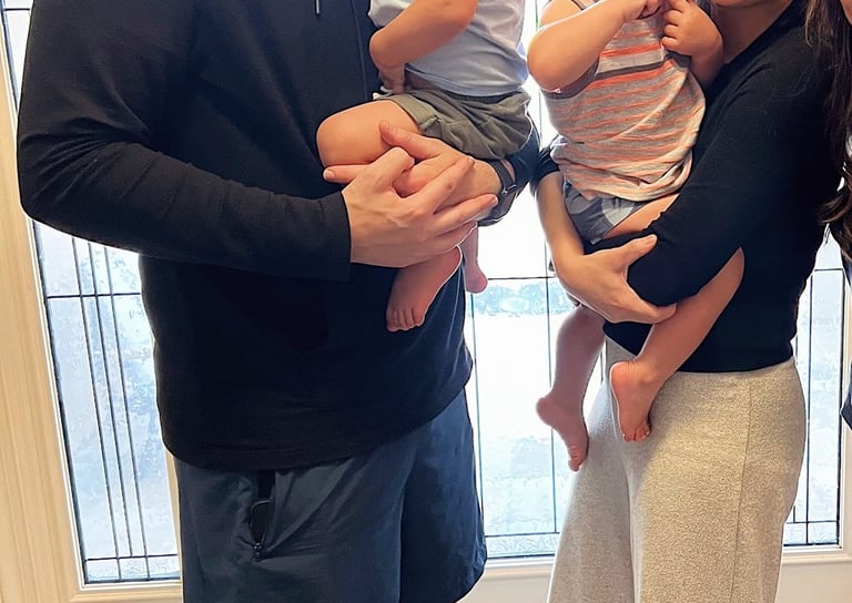 Little Twist Bakery founder with family