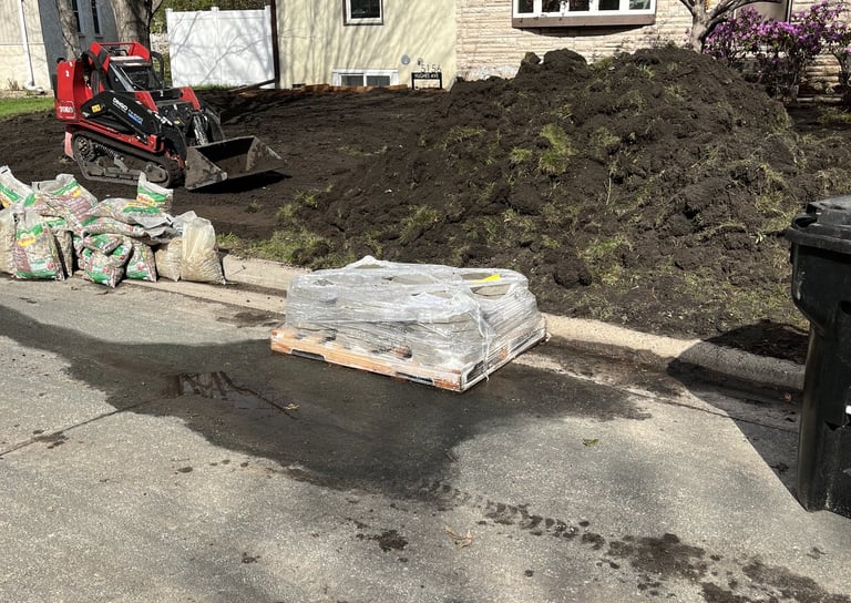 lawn restoration in MN residential yard