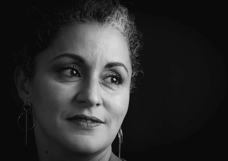 corporate woman black and white photo