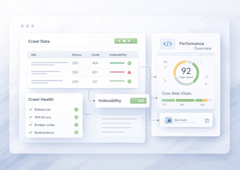 Technical SEO audit and crawl analysis