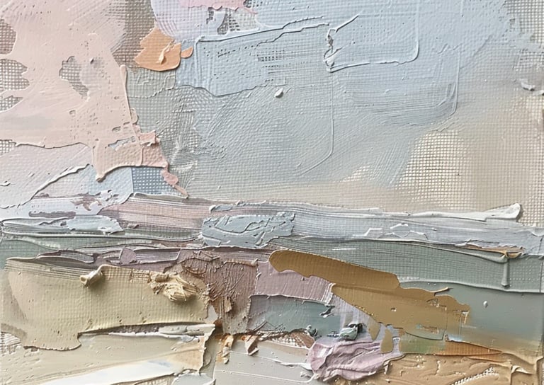 Close up of paint swatches