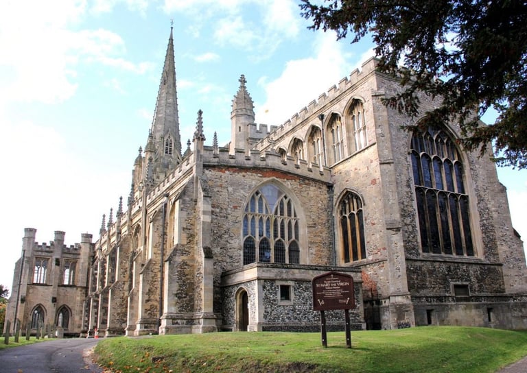 St Mary’s Church in Saffron Walden where Tinies baby and toddler group takes place