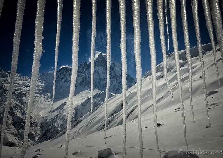 View from Annapurna base camp, Nepal.