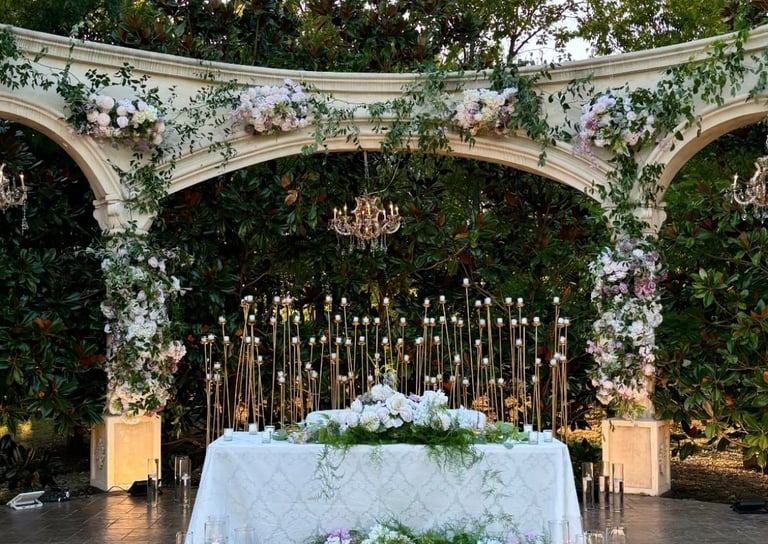 Elegant wedding reception decor by Kashta Events, Vancouver BC