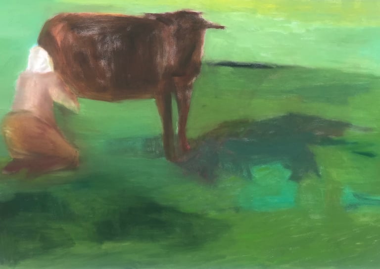 Pagarba aliejinė tapyba Lina Mikužytė Oil painting Lithuania