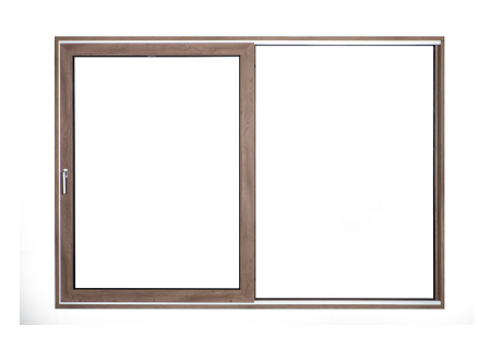 a window with a sliding glass door and a white wall