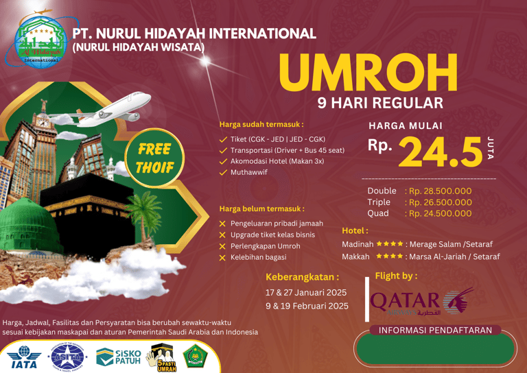 paket umroh januari februari 2024