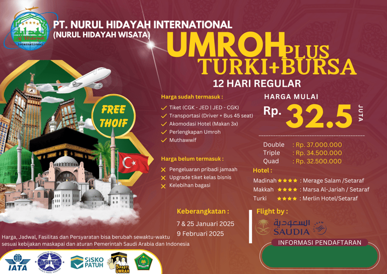umroh plus turki bursa 2025 12 hari *4