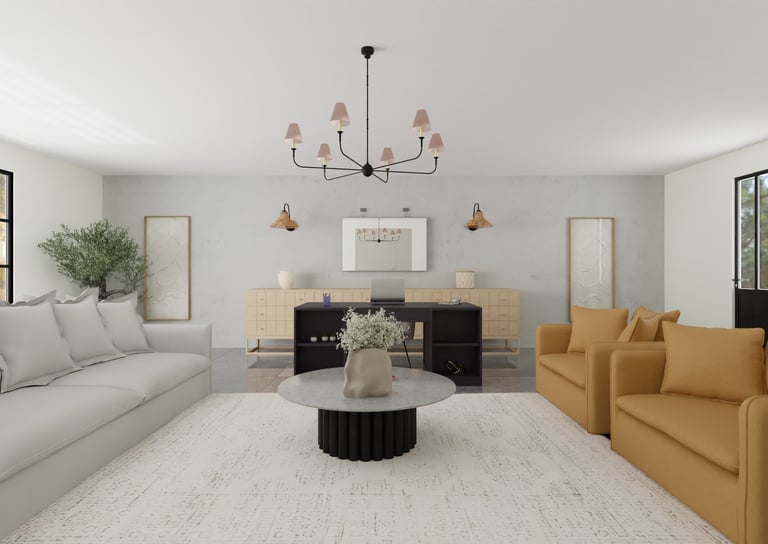 plans 3D d'un bureau