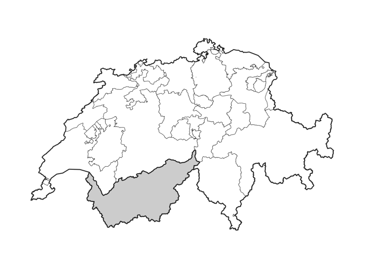 Location image of the Valais