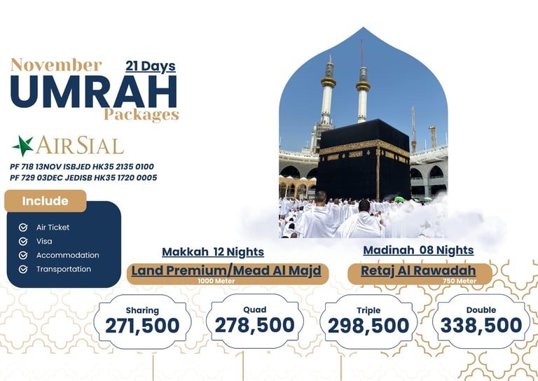 November Umrah Package From Islamabad