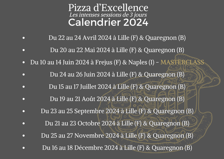 calendrier formation Pizza
