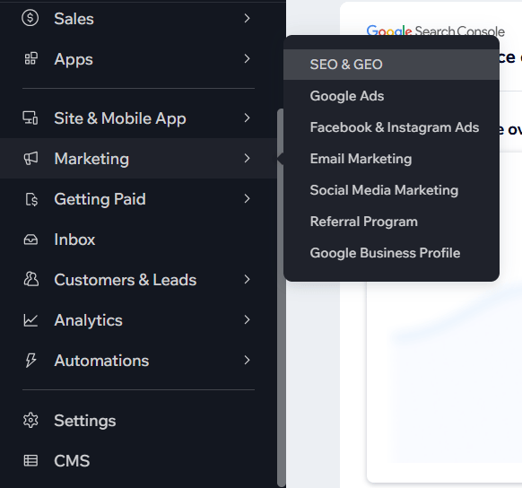 ecommerce wix features