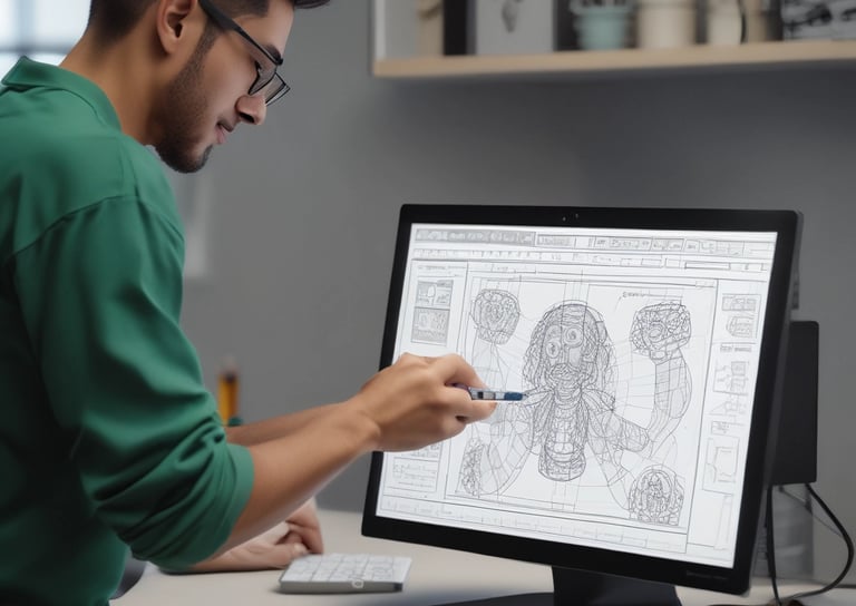 person using silver laptop computer on desk