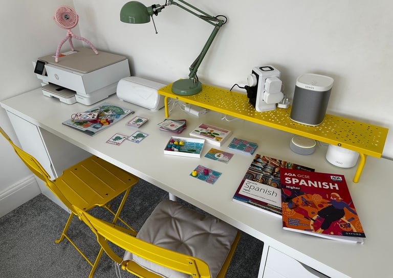 a spanish class workspace