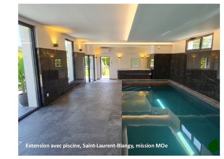 extension avec piscine à Saint-Laurent-Blangy
