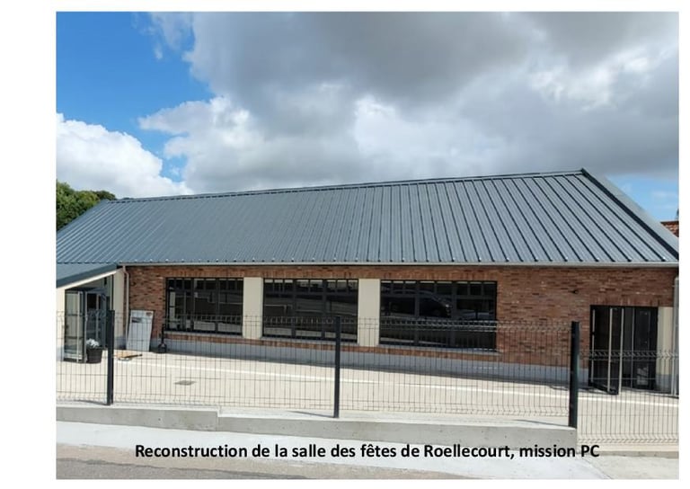 reconstruction de la salle des fêtes de Roellecourt