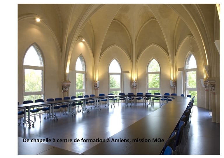 conversion d'une chapelle en centre de formation à Amiens