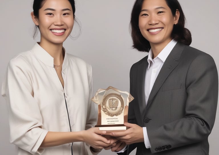 A smiling consultant discussing plans with a client.