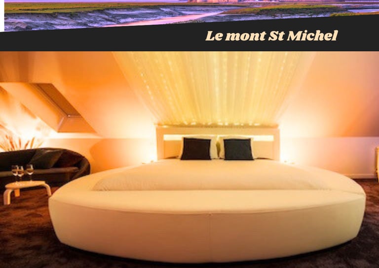 lit avec photo mont saint michel