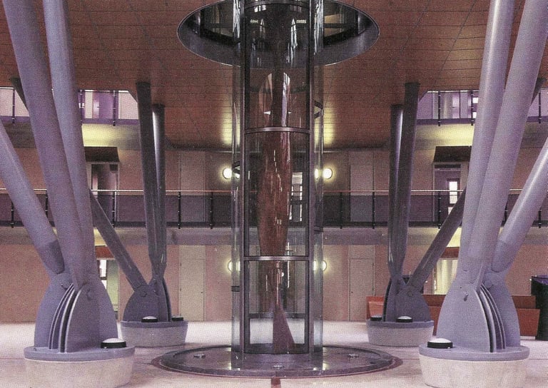 O "respiro", elemento centralna prefeitura de Zutphen fundamental para a climatização da mesma