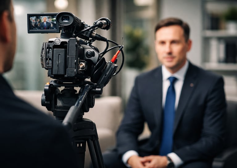 illustration Préparation Interviews TV Radio Presse | Coaching Premium Dirigeants