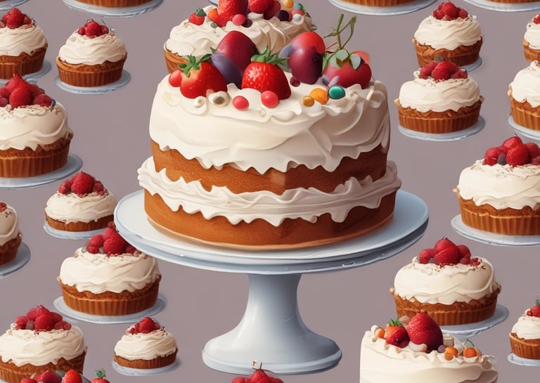 A playful puppy tangled in ribbon and gift wrap, looking curious.