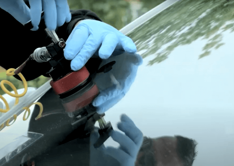 repairing windshield crack