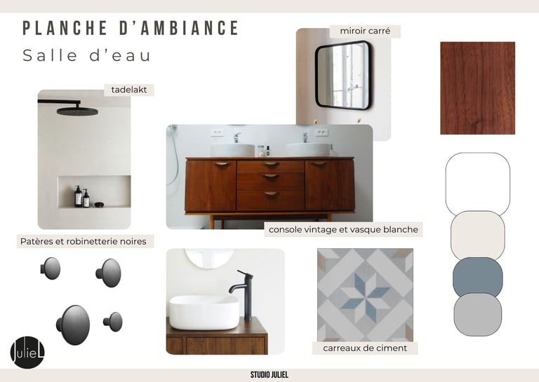 planche d'ambiance salle de bain