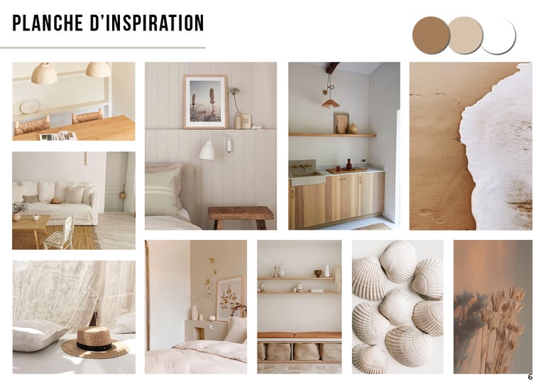 planche isnpiration bord de mer rénovation séjour salle à manger Vendée