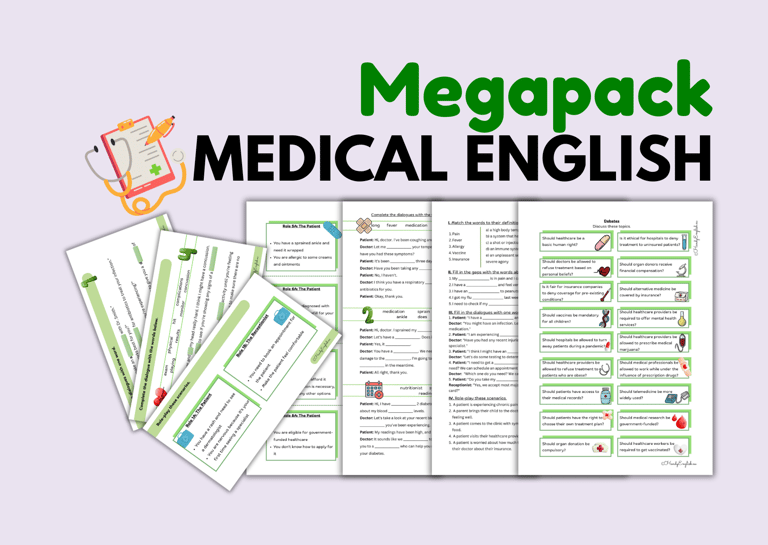 Medical English Debates Vocabulary Dialogues Speaking ESL