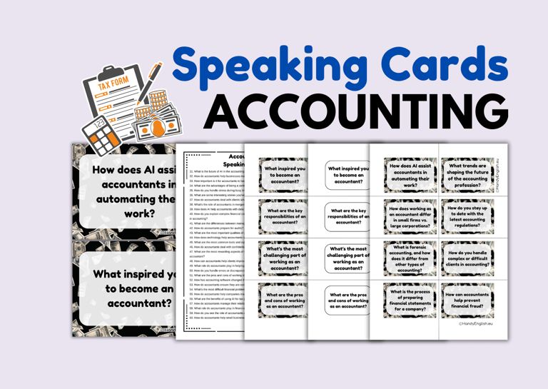 English for Accounting Business English Speaking Cards ESP