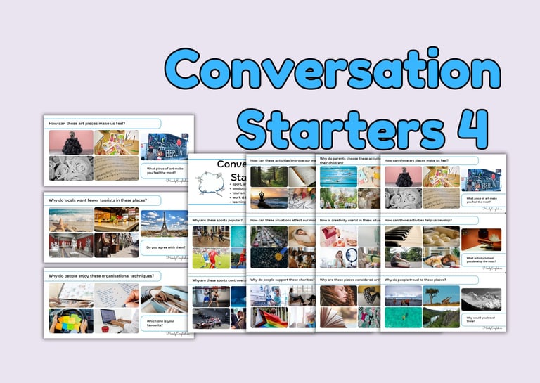 ESL EFL Warm-up activity Conversation Starters Speaking and Vocabulary