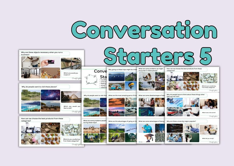 ESL EFL Warm-up activity Conversation Starters Speaking and Vocabulary
