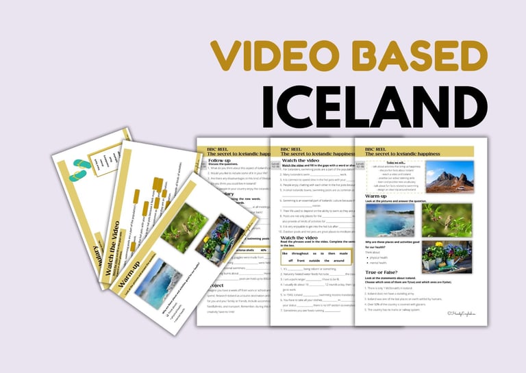 English Language Arts, ESL, Earth sciences, Geography, mental health, swimming, Iceland, relaxation