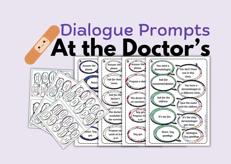 dialogues at the doctor english lesson beginner and pre-intermediate