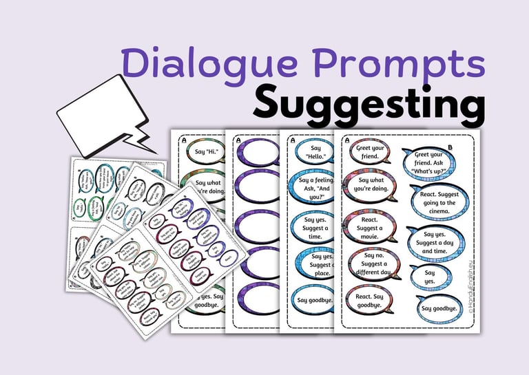 Beginner Dialogue Prompts Newcomers A1-A2+ Making Suggestions and Plans