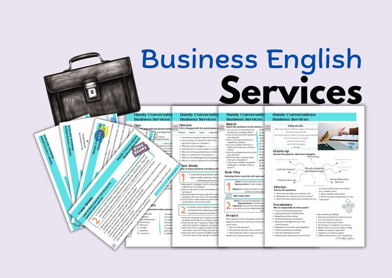 Business English SERVICES ESL reading speaking vocabulary dialogues