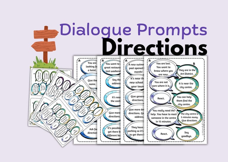 dialogues about asking for directions and travelling for beginner and pre-intermediate english students